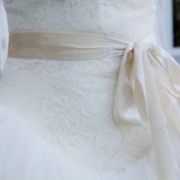 Vera Wang Bride Wars Ball Gown Silk Tulle Size 2 worn once, Cathedral Veil Incl - Picture 4 of 5
